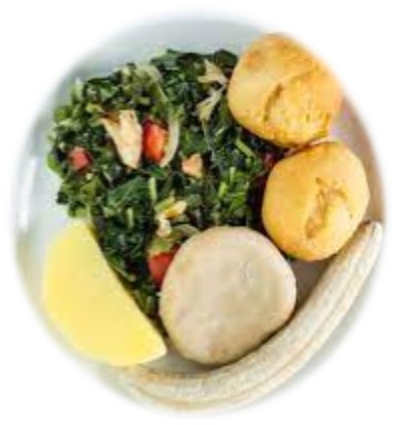  Callaloo With Saltfish 